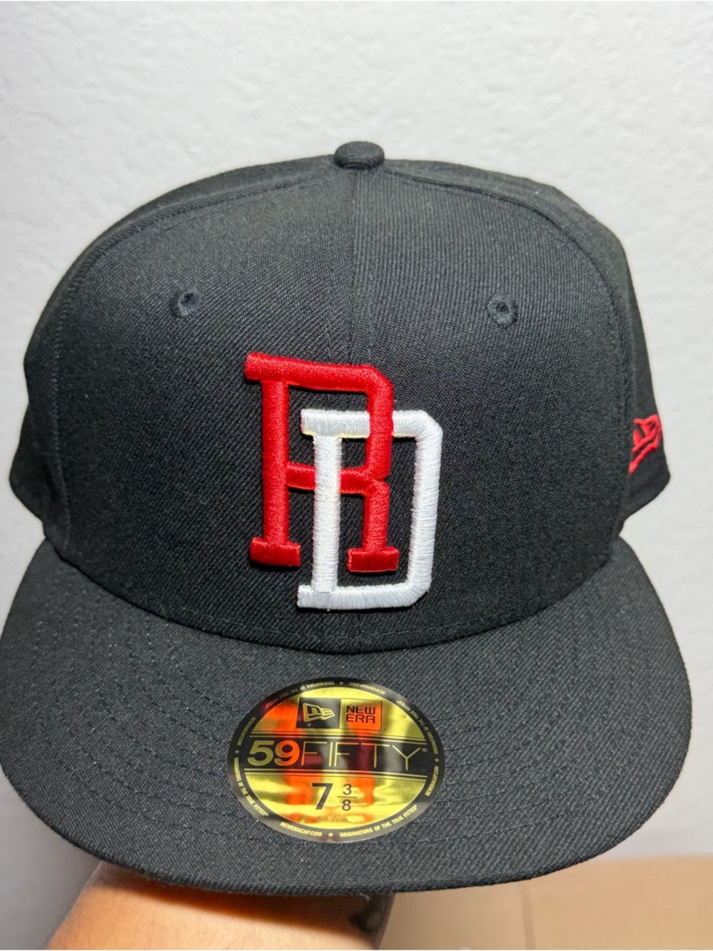 New Era Dominican Republic Black Red & White RD Logo 59FIFTY Fitted Hat